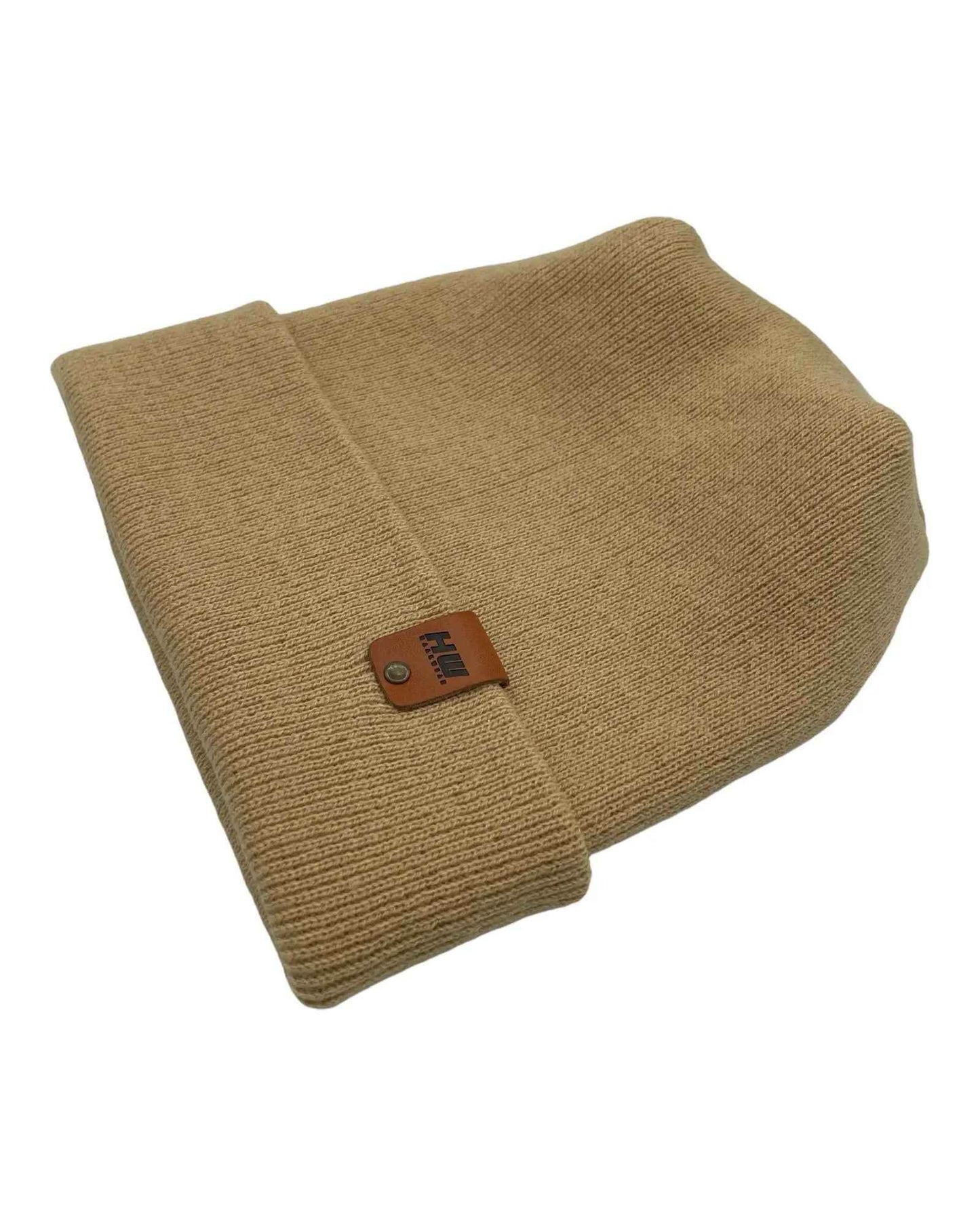 NEW HAAKWEAR H-Stitch Cuffed Beanie - Designed and Made in USA (Patented Design) - Dune Beige-1