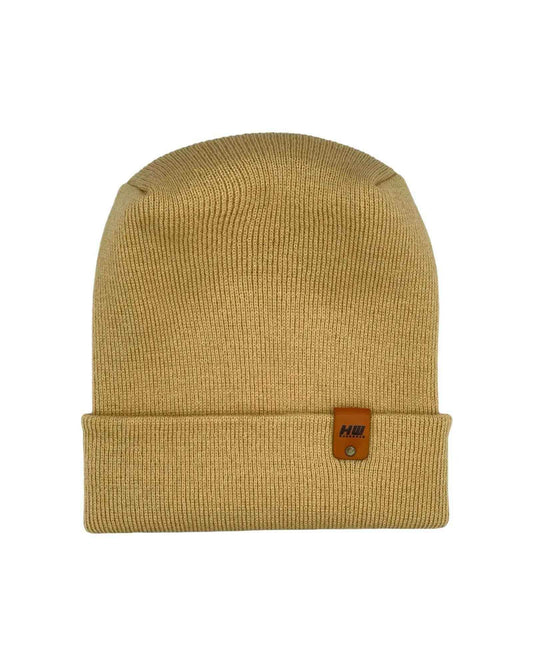 NEW HAAKWEAR H-Stitch Cuffed Beanie - Designed and Made in USA (Patented Design) - Dune Beige-0